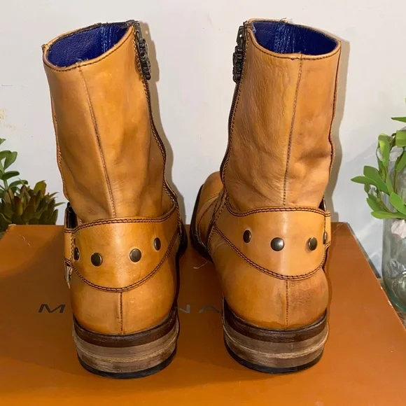 Mark Nason Bitterend Rock Lives Italian Leather Mens Boots Size 10 With Box